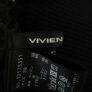 VIVIENNE TAM 総レースブルゾン ジップアップ リブ切替 38 黒 ブラック