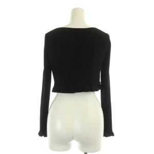 TOCCA ボレロ カーディガン ニット ショート丈 長袖 リブ XS 黒 ブラック