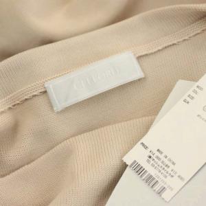 CELFORD 21SS ホールガーメントワンピース フレア ミモレ丈 ロング ボートネック フレンチスリーブ 36 ピンクベージュ