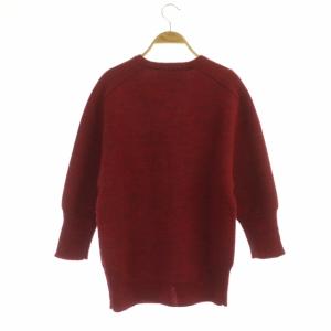 JUN MIKAMI 22AW Vネックニット セーター 長袖 レッド