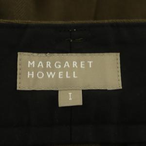 MARGARET HOWELL 22AW ウールコットン2タックトラウザーズ パンツ テーパード 1 カーキ