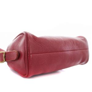 IL BISONTE ショルダーバッグ レザー ロゴ 赤 レッド