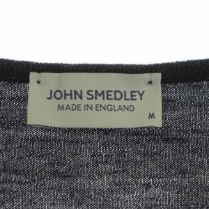 JOHN SMEDLEY Vネックニット セーター 長袖 プルオーバー ウール M ダークグレー