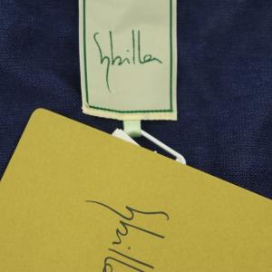 SYBILLA カーディガン ニット 九分袖 ノーボタン L 青 ブルー