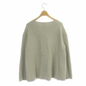 Theory 23SS Clean Cottoncash Open Neck LS PO ニット カットソー リブ クルーネック 長袖 プルオーバー