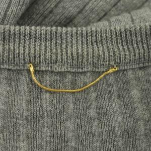 L'Appartement 20SS ワンピース リブニット クルーネック 長袖 ロング プルオーバー カシミヤ混 グレー