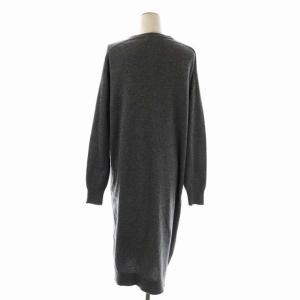EVERYDAY I LIKE 21AW ニット カシミヤ ワンピース 長袖 ストレート ロング グレー