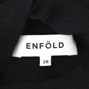 ENFOLD 22AW HIGH-NECK WIDE-ARM DRESS ニットワンピース ボトルネック 38 黒