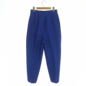 ENFOLD テーパードパンツ ウール シルク混 38 青 ブルー