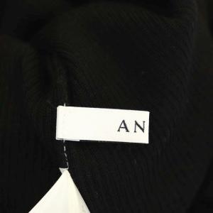 ANAYI リブニット カットソー タートルネック 長袖 プルオーバー ウール 36 黒 ブラック