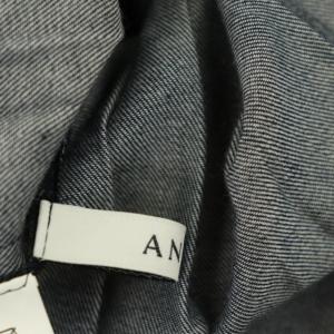 ANAYI 20SS デニムチョウプリーツスカート ロング ミモレ丈 34 濃紺 ダークネイビー