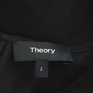 Theory 21SS INTEGRATE COLUMN DR A ワンピース クルーネック ノースリーブ ロング リネン 2 黒 ブラック