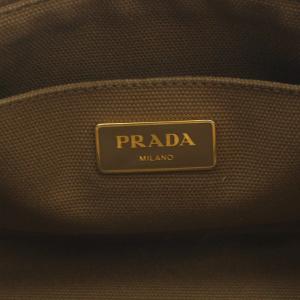 PRADA ミニカナパ ハンドバッグ ショルダーバッグ 2way キャンバス ブラウン B2439G
