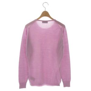 JOHN SMEDLEY ニット カットソー クルーネック 長袖 プルオーバー ウール S ピンク