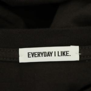 EVERYDAY I LIKE 22SS Big Tシャツ チュック 半袖 クルーネック サイドスリット 茶 ダークブラウン