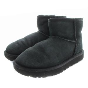 UGG australia クラシックミニ2 CLASSIC MINI2 ムートン ブーツ ショート 24cm 黒 ブラック 1016222