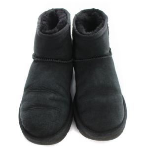 UGG australia クラシックミニ2 CLASSIC MINI2 ムートン ブーツ ショート 24cm 黒 ブラック 1016222