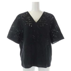 Theory PRIME LINEN /EASY V NECK TOP /FLUID PULL ON PANT セットアップ 上下 アイレットレース