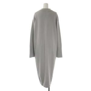 Theory 20SS VISCOSE RIB WIDE CUFF DR ワンピース ハイネック 長袖 ロング プルオーバー S グレー