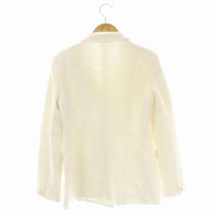 ANAYI 23SS スラブツィード ダブルボタンジャケット パールボタン 総裏地 36 ホワイト