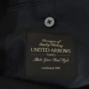 UNITED ARROWS ウール テーラードジャケット 3B 背抜き 46 濃紺 ダークネイビー