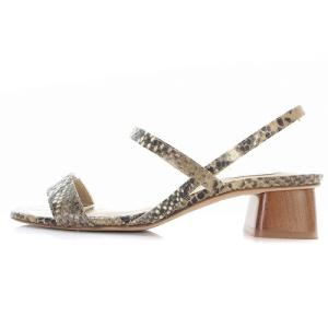 PELLICO サニー SUNNY パイソン サンダル ストラップ レザー 37 24cm べージュ