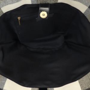 ADORE ハンドバッグ ワンショルダーバッグ 2WAY ストラップ付き トスカニアチェック 白 アイボリー 黒 ブラック