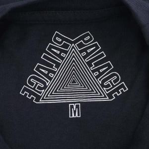 PALACE 22AW TRI-TEXT プリントTシャツ カットソー 半袖 クルーネック ロゴ M 紺 ネイビー 白 ホワイト