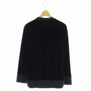 MADISONBLUE ベロア ロゴ プルオーバー カットソー 長袖 00 紺 ネイビー