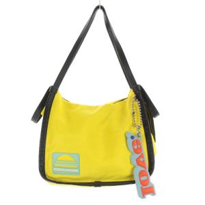 ショルダーバッグ ナイロン ハンドバッグ 2way ロゴ 黄色 イエロー