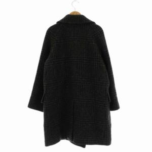MARGARET HOWELL 19AW LARGE PRINCE OF WALES WOOL COATING 0 ブラック
