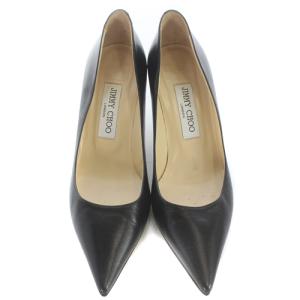 JIMMY CHOO パンプス ポインテッドトゥ レザー ピンヒール 37 24cm ブラック