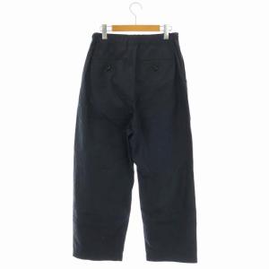 MARGARET HOWELL 22SS COTTON POPLIN パンツ テーパード ボタンフライ 1 紺 ネイビー