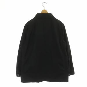 MHL. WASHED COTTON LINEN ジャケット ステンカラー シングル 2 黒 ブラック