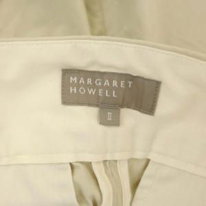 MARGARET HOWELL 22SS PLAIN COTTON SILK パンツ テーパード シルク混 2 ライトベージュ