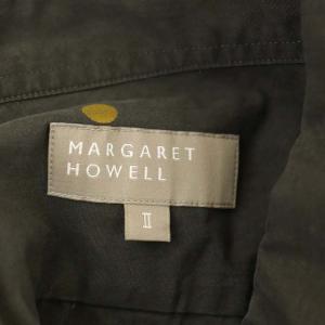 MARGARET HOWELL 22AW SPOT PRINT COTTON SILK シャツ 総柄 長袖 シルク混 2 ブラウン