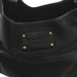 kate spade new york トートバッグ レザー 黒 ブラック 茶 ブラウン