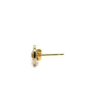 agete スタッドピアス K18 0.006ct イエローゴールド
