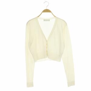 CELFORD 22SS Vネック UVカットカーディガン 薄手 長袖 ショートスリーブ F 白 ホワイト CWNT221102