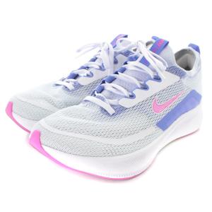 NIKE ZOOM FLY 4 スニーカー ロゴ 24.5cm ホワイト CT2401-003