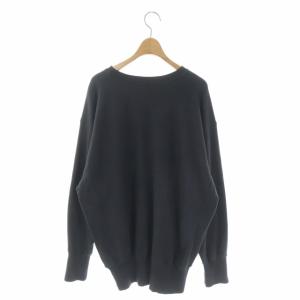 AMERICANA ビックシルエットロゴプリントスウェットトップス プルオーバー 長袖 チャコール