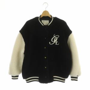 22AW アワードボアジャケット ブルゾン 切替 36 黒 白 ブラック ホワイト