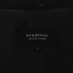 BURBERRY BLACK LABEL チェック柄 フーデッド ダウンジャケット 中綿ジャケット アウター M 黒 ブラック