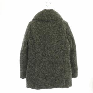 UNITED ARROWS ダウンジャケット ダウンコート アウター ミドル丈 ブークレ ボリュームカラー 40 グレーミックス