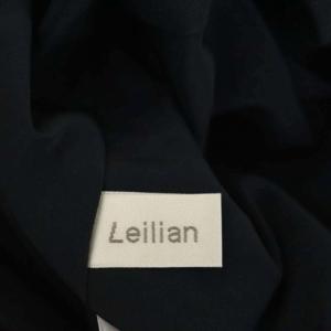 Leilian ふんわりプリーツスカート ロング ウエストゴム 9 黒 ブラック