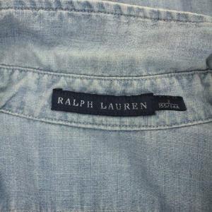 RALPH LAUREN デニムシャツ 長袖 前開き コットン 2 ライトブルー