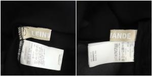 LEINWANDE シアー ブラウス プルオーバー 長袖 カットオフ F 黒 ブラック