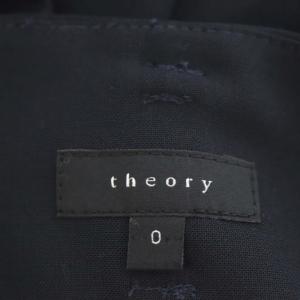 Theory テーパードパンツ センタープレス ストレッチ 0 紺 ネイビー
