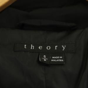 Theory ダウンロングコート アウター スタンドカラー 総裏地 ナイロン S 黒 ブラック
