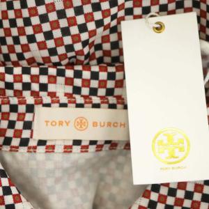 TORY BURCH 総柄シャツワンピース 膝丈 長袖 コットン 2 マルチカラー